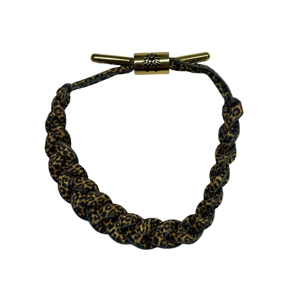 Rastaclat Leopard Cheetah Braided Shoelace Bracelet with Gold accents Unisex - Picture 4 of 7